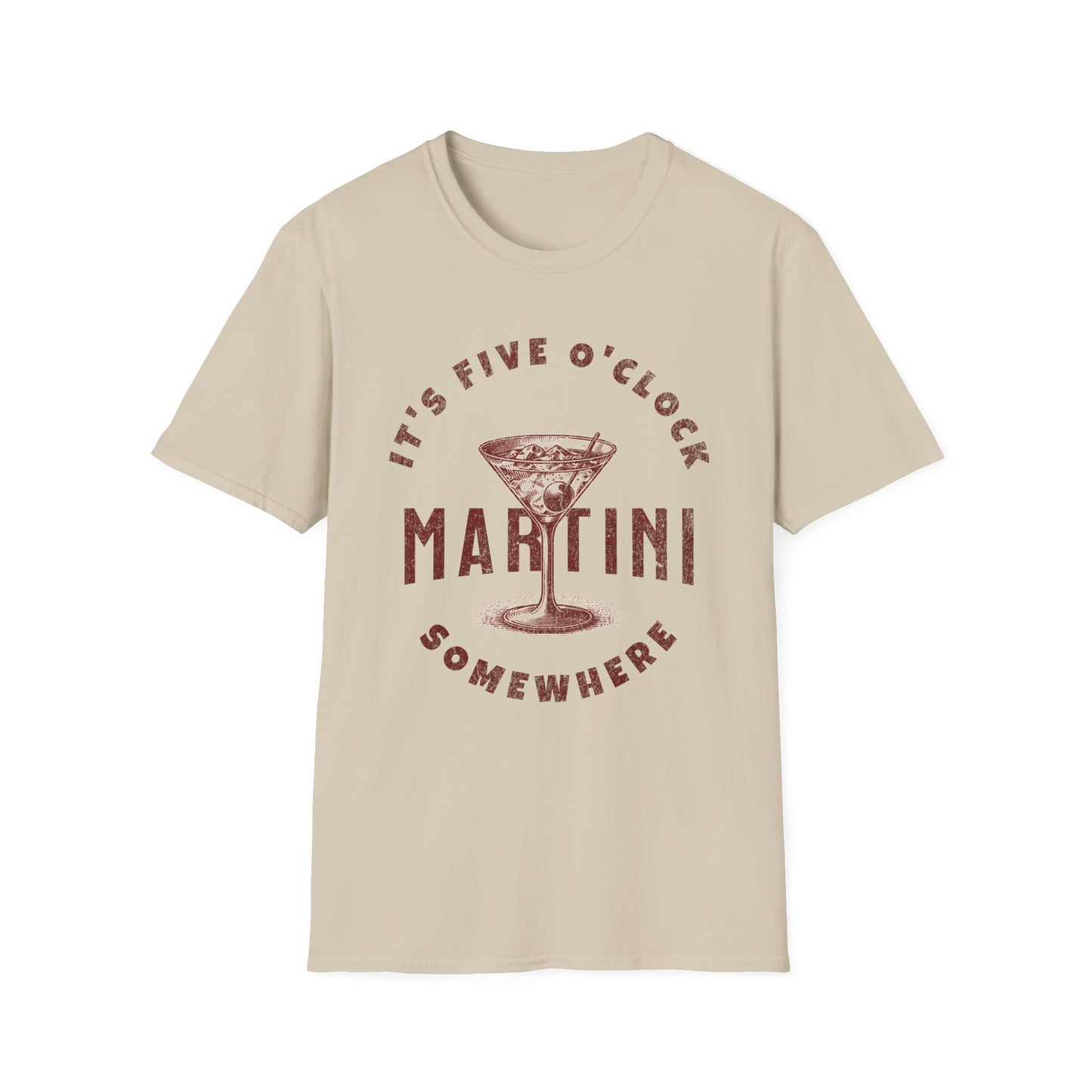 It's 5 O'Clock Somewhere Martini Time Unisex T-Shirt